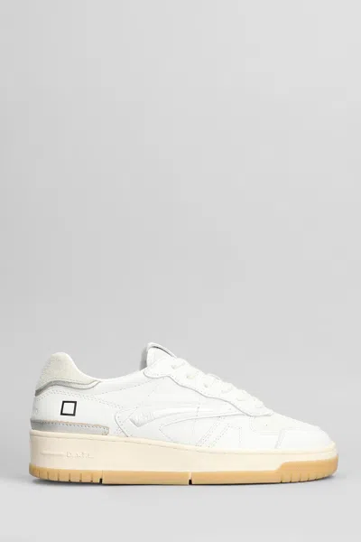 DATE TORNEO PURE SNEAKERS IN WHITE LEATHER