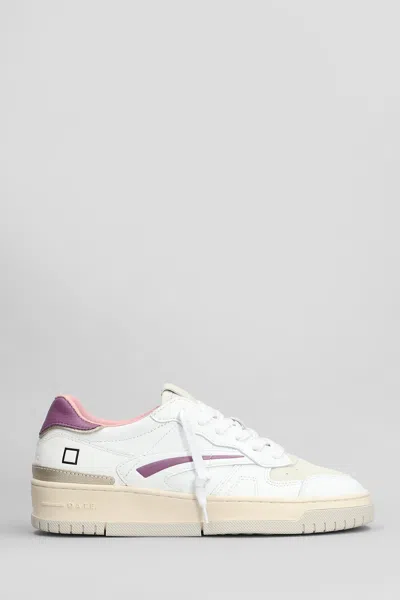 Date Torneo Pure Sneakers In White Suede And Leather D.a.t.e.