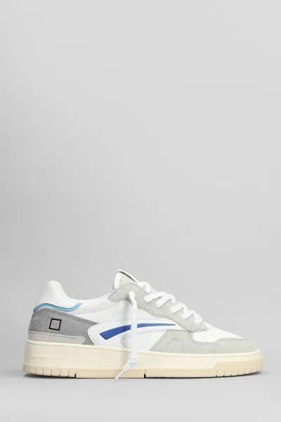 Date Torneo Pure Soft Sneakers In White Suede And Leather