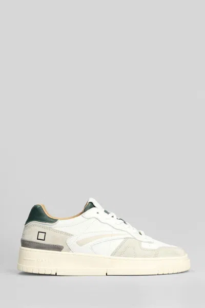 Date Torneo Pure Vintage Sneakers In White Suede And Leather