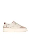 Date Torneo Shiny Leather Sneakers In White
