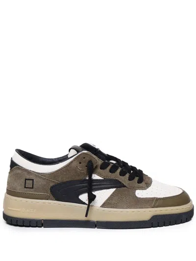 Date D.a.t.e. Sneakers In Verde Militare/bianco