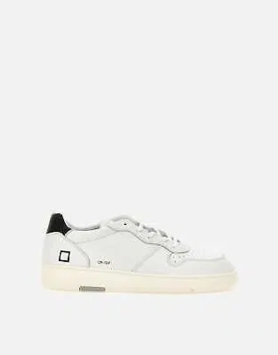 Pre-owned Date D.a.t.e. White Court Calf Leather Sneakers 100% Original