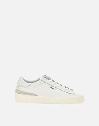 Pre-owned Date D.a.t.e. White Sonica Calf Leather Sneakers 100% Original