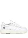 Date Court Sneakers In White Suede And Leather In Bianco