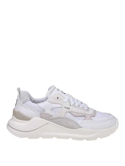 Date D.a.t.e.  Fuga Canvas White Sneaker In Blanco