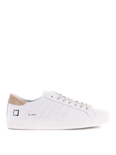 Date Calfskin Sneakers In White