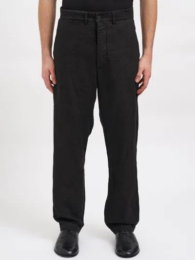 Daub Pantalone Worker Lino In Black