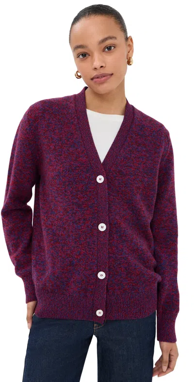 Daughter & Ava Cardigan Poppy/port/klein Mouline In Purple