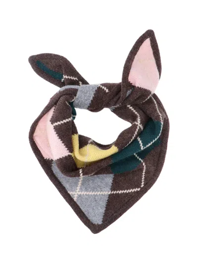 Daughter & Cashmere Knit Bandana Scarf In Multicolor