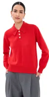 Daughter & Edith Polo Shirt Poppy Red In Red