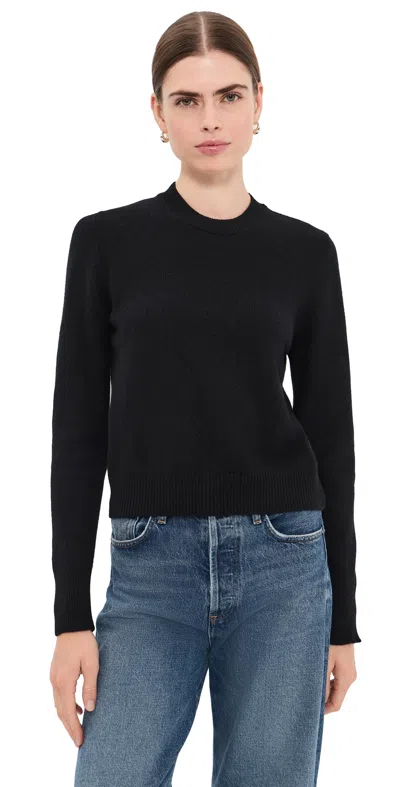 Daughter & The Sligo Shrunken Crewneck Wool Pullover Black