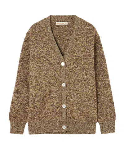 Daughter Casual Wool Cardigan In Brown