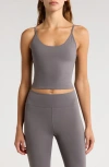 Daughter Lessons Core Tank Top In Dark Gray