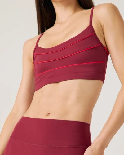 Daughter Lessons Ligne Sports Bra In Red