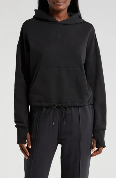 Daughter Lessons Relaxed Crop Hoodie In Black