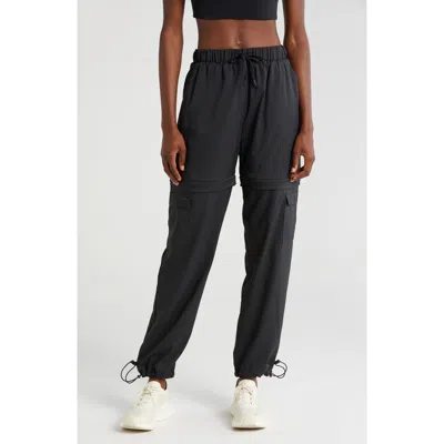 Daughter Lessons Utility High Waist Zip Off Pants In Black