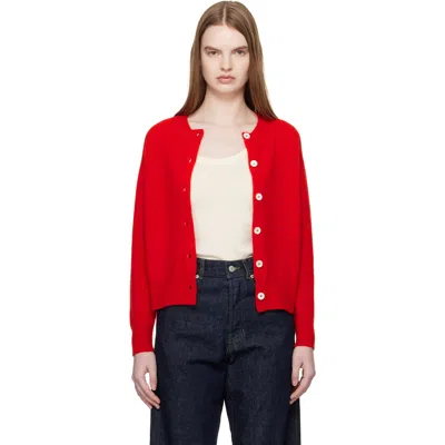 Daughter Ada Round-neck Cardigan In Red