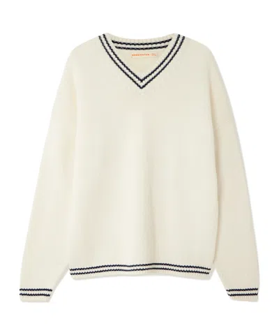 Daughter Slouch Striped Wool Sweater In Gray