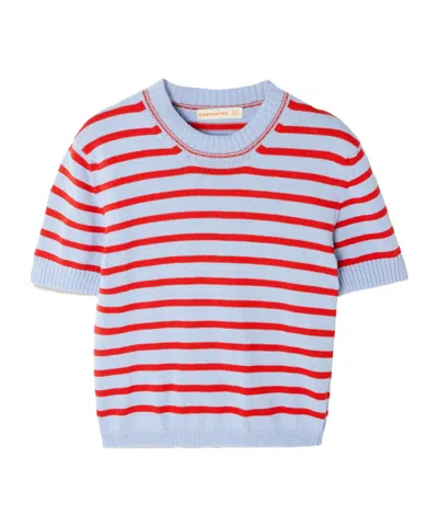Daughter Striped Organic Cotton Top In Multi