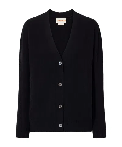 Daughter Wool Cardigan In Black