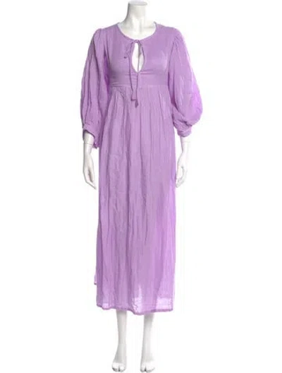 Pre-owned Daughters Of India Scoop Neck Long Dress W/ Tags In Purple
