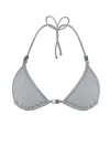 Daughters Of The Sun Swim Women's Grey / Silver Creta Silver Abalone Triangle Bikini Top In Silver/grey