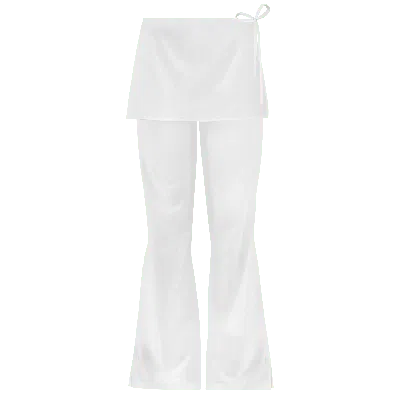 Daughters Of The Sun Swim Women's White Riviera Drawsting Skirt Pants