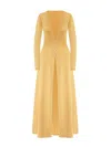 Daughters Of The Sun Swim Women's Gold / Yellow / Orange Aruba Gold Maxi Robe Dress In Yellow/orange/gold