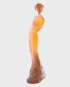 Daum Amelie Sculpture In Amber Gray