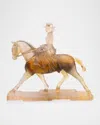 Daum Andalusian Horsewoman Crystal Sculpture