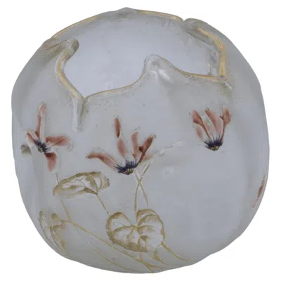 Pre-owned Daum Art Deco Miniature Vase By , Etched Glass, France, Circa 1920 In Transparent