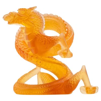 Pre-owned Daum Art Glass Brown Orange Dragon Sculpture, France