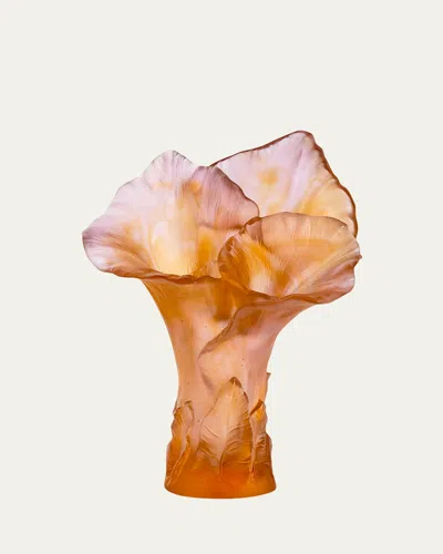 Daum Arum Rose Magnum Vase In Green