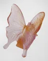 Daum Butterfly In Amber & Fuchsia