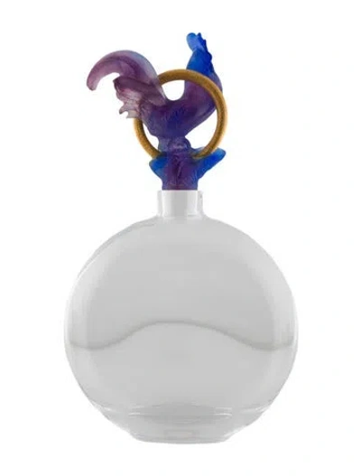 Pre-owned Daum Carafe De Torques, Jumping Horse In Blue