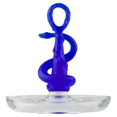 Pre-owned Daum Christian Poincignon For , "caduceus" Sculpture, Limited Edition In Gray