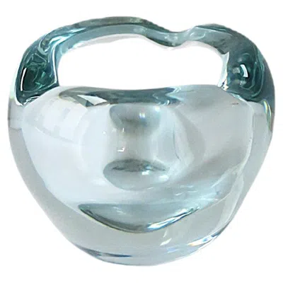Pre-owned Daum Crystal Bowl Ashtray Light Blue
