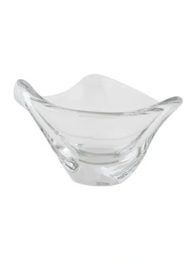 Pre-owned Daum Crystal Bowl In Clear