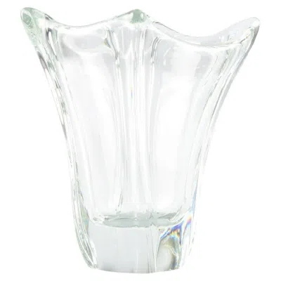 Pre-owned Daum Crystal Vase By  France In Transparent