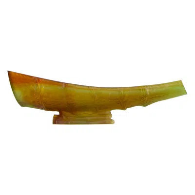 Pre-owned Daum Emilio Robba For , Bamboo Vase, France 2000s In Brown