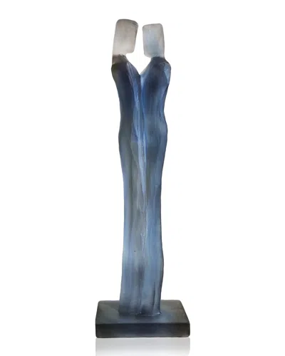 Daum Evidence Crystal Sculpture By Laurence Bonnel In Bluegray