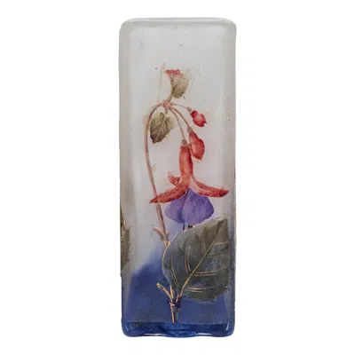 Pre-owned Daum Fine  Nancy Cameo And Enamel Glass Vase, France, Circa 1910 In Transparent