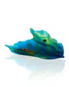 Daum Fleur De Peon Medium Bowl In Blue/green