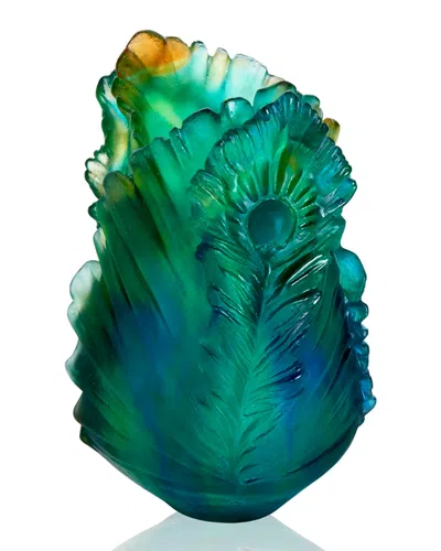 DAUM FLEUR DE PAON VASE - SMALL