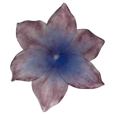 Pre-owned Daum France Amaryllis Amethyst Crystal Bowl, Signed, 1990s In Purple