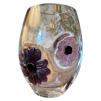 Pre-owned Daum France, Art Nouveau Style, Coppelia Crystal Vase, 20th Century In Gray