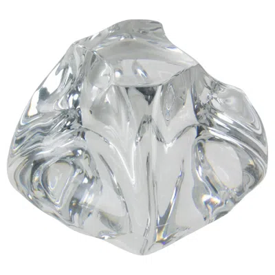 Pre-owned Daum France Crystal Desktop Accessory Paperweight Sculpture, Circa 1950 In Gray