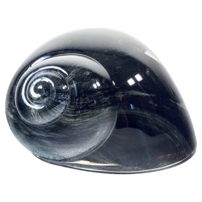 Pre-owned Daum France Crystal Sculpture. Shell. France, 1990s In Black