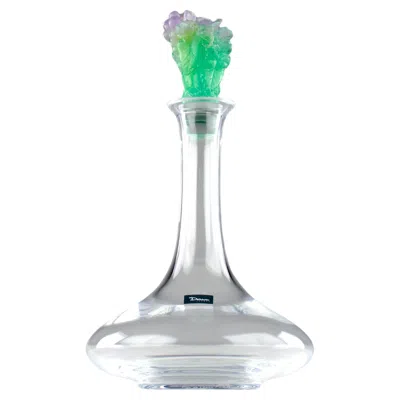 Pre-owned Daum France, Grapevine Decanter Carafe, France 1980s Luxury Crystalware Service In Purple